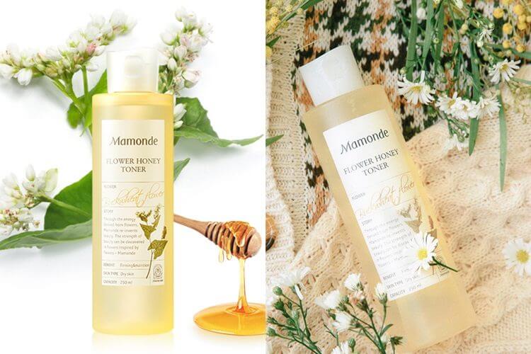 Mamonde Flower Honey Toner 25 ml.  ด้วยสารสกัดจากน้ำผึ้งที่ได้จากฟาร์มผึ้งที่เลี้ยงในทุ่งดอก Buckwheatในพื้นที่ที่ขึ้นชื่อในเรื่องของอากาศบริสุทธิ์ และสามารถปลูกต้น Buckwheat ได้ตลอดทั้งปี ทำให้คุณภาพของน้ำผึ้งจากโรงงานแห่งนี้เต็มไปด้วยคุณค่าทางโภชนาการและมีสารต้านอนุมูลอิสระที่ดีเยี่ยม ช่วยทำให้ผิวแข็งแรงและยืดหยุ่น "เหมาะสำหรับผิวแห้ง"