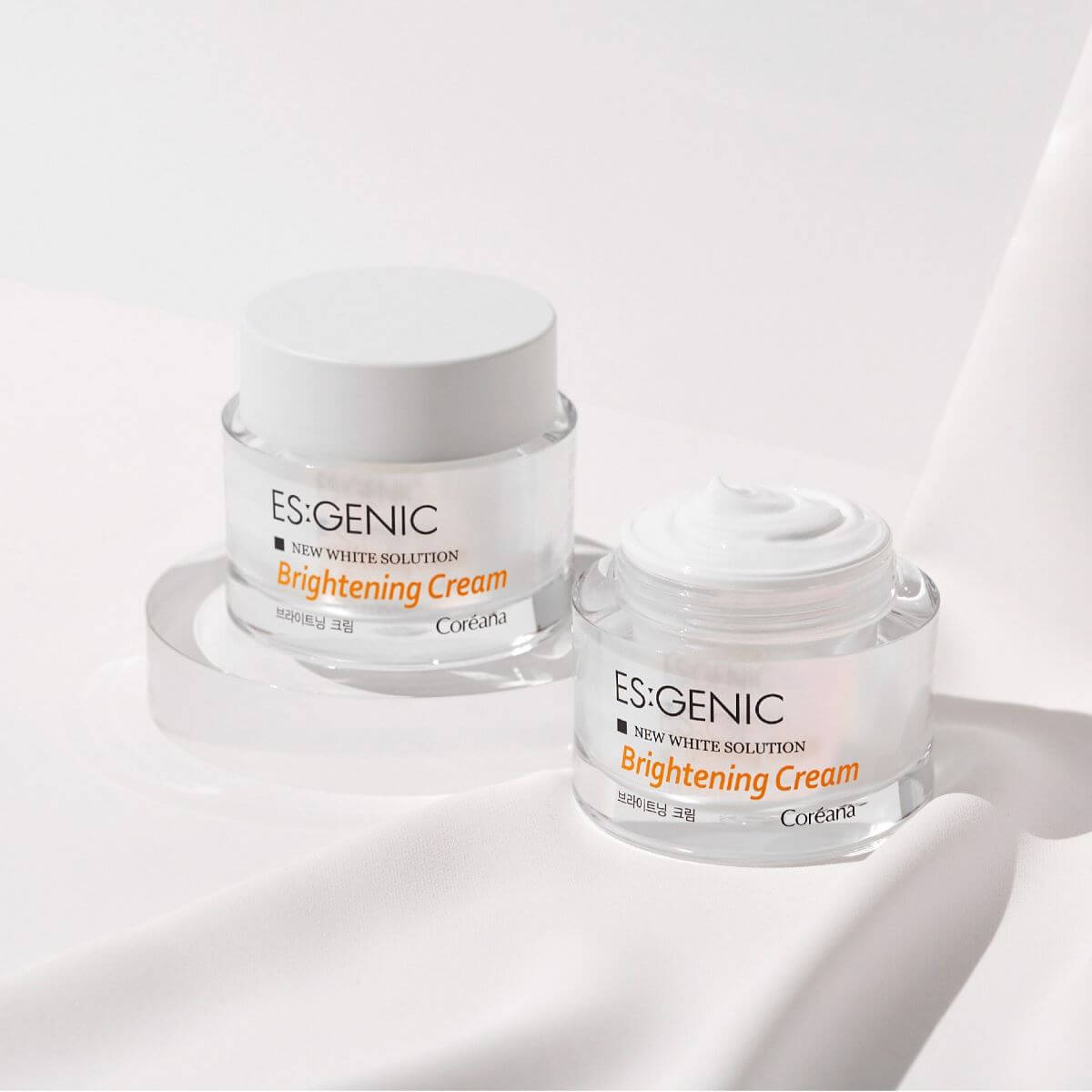 ES:GENIC By Coreana , NEW WHITE SOLUTION BRIGHTENING CREAM , ครีมเพื่อผิวกระจ่างใส  , ครีมบำรุงผิว , ผิวขาว , ES:GENIC , ES:GENIC BRIGHTENING CREAM  